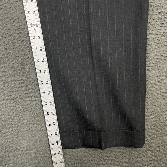 Brooks Brothers Pants Mens 34x30 Gray Striped Classic Fit Dress Slacks Wool - Picture 9 of 11